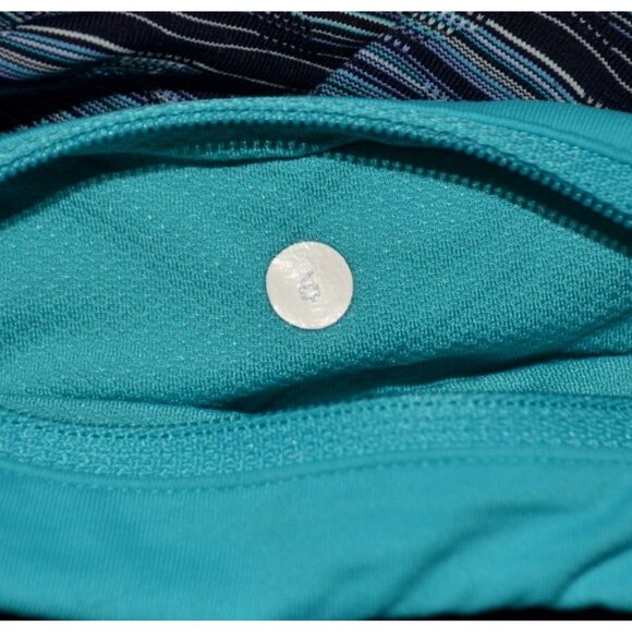 Lululemon Pace Rival Blue Space Dye Pull On Workout Athletic Crop Legging Size 6 - Picture 9 of 10